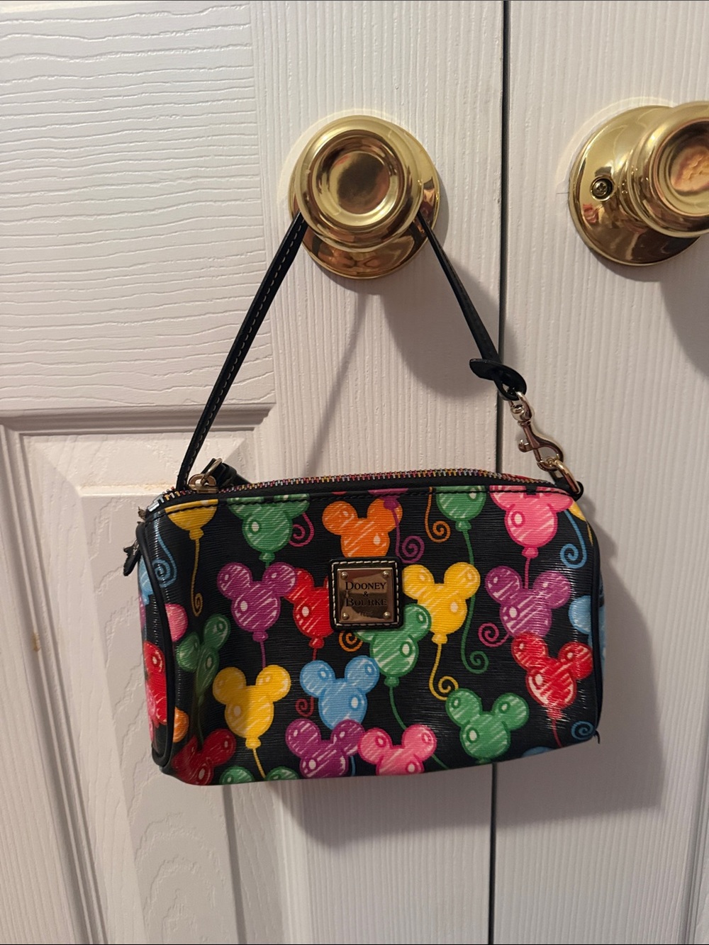Dooney & Bourke Black Multicolor Mickey Balloon Wristlet *see description* - Picture 9 of 9